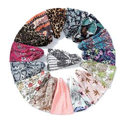 Boho Wide Headbands Criss Cross Head Wrap Vintage Cotton Stylish Elastic Headband Fashion Hair Accessories for Women