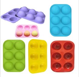 Cupcake Cake DIY Muffin Kitchen Tool 6 Holes Silicone Baking Moulds Mould for 3D Bakeware Chocolate Half Ball Sphere Mould