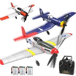 EPP 400mm P51D Mustang/F4U Corsair/T28 Trojan 4-Ch 2.4G 6-Axis Gyro Beginner Airplane With Xpilot Stabilizer RTF RC Plane 220216