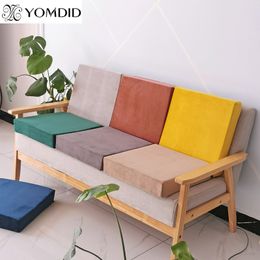 35D Hard High Density Sponge Sofa Cushion Solid Colour Window Mat Removable and washable Tatami Chair Cushion Thickness 3-8cm 220309