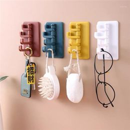 Hooks & Rails 1 PCS Home Double-sided Adhesive Wall Strong Transparent Suction Cup Hanger Kitchen Bracket Hook