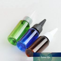 200pc 15ml Empty Round Pointed Mouth Liquid Plastic Container 15cc Empty Blue Cosmetic Lotion Bottles With Screw Cap DIY