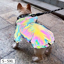 Fashion Pet Dog Clothes Cool Colourful Reflective Coat Waterproof Reflective Pet Jacket Dog Cat Coat for Small Medium Large Dogs