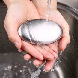 304 Stainless Steel Soap Cleaning Odour Remover Large 85mm Oval Garlic/fish Smell Eliminating With PP Tray