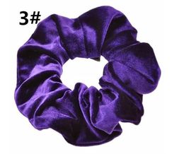 Women Polyester Velvet Elastic Hair Scrunchie Ponytail Donut Grip Loop Holder Stretchy hair jewelry 2021