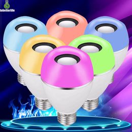 Smart LED RGB Bulb APP Control Music Bluetooth Bulb Synchronisation Effect RGB White Warm White Light Bulb