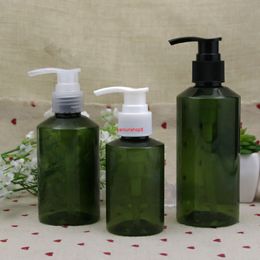 20pcs/lot 100ml 150ml 200ml Green Lotion Pump Plastic Bottles , Dispenser Liquid Soap Cosmetics Container For Shampoo Shower Gelgood package