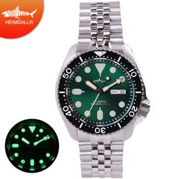 Heimdallr Men's Dive Watch Green Dial Sapphire Luminous 200M Waterproof Japan NH36A Automatic Movement Mechanical Watches Men B1205