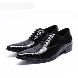 Luxury New Handmade Men Dress Shoes Genuine Leather Black Italian Fashion Business Oxford Shoes 2018 Lace-up, US12 EU46