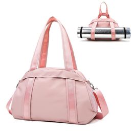 Dry Wet Fitness Bag Yoga Mat Gym Bags Nylon Training Shoulder Bag Travel Swim Women Gym Handbag Crossbody Yoga Mat Bag Q0705