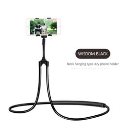 Universal Cell Phone Holder Neck Hanging Type Lazy Phone Stands DIY 360 Degree Rotating Phone Brackets With Multiple Function