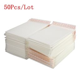 50Pcs/Lot Matte White Bubble Film Envelope Bag Different Specifications Foam Express Delivery Packaging Mailing Bag Y200709