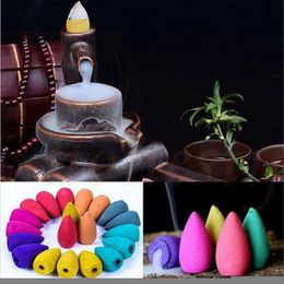 25pc/Box Backflow Cone Incense Natural Plant Cones Incense Indoor Office Aromatherapy Sandalwood Lavender Jasmine Incense EEF3942