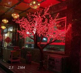 2.5m 2304PCS LEDS Shiny LED Cherry Blossom Christmas Tree Lighting Waterproof Garden Landscape Decoration Lamp For Wedding Party