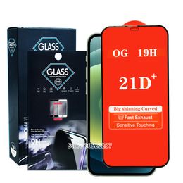 21D Tempered Glass Phone Screen Protector For iPHONE 12 11 PRO MAX IPHONE SE 2020 XS XR 6 7 8 Plus Sasmung A11 A21 A21S A31 A41 A51 A71 A81