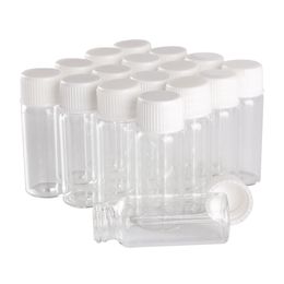 wholesale 100 pieces 4ml 16*40mm Clear Glass Bottles with White Plastic Caps Mini Glass Bottles Tiny Jars Vials