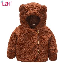 LZH 2020 Autumn Infant Jacket For Baby Boys Coats Winter Kids Wool Warm Outerwear Coat For Baby Girl Newborn Clothes 1 2 3 Years LJ201007