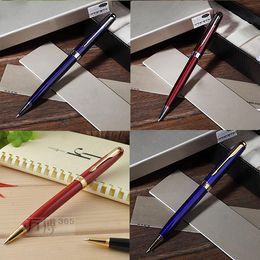 Free Shipping Pens Metal Gold Silver Ballpoint Pen School Office Suppliers Top Quality Blue Signature Ballpoint Pens Stationery Gifts