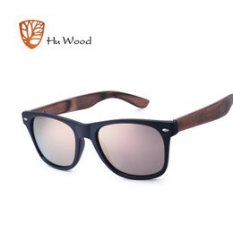 HU WOOD Sunglasses Man Wooden Sunglass For Unisex Fashion Women Sun Glasses Polarised Eyewear HD Lens Driving Pra GR8004 J1211