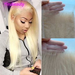 Brazilian Peruvian Indian Human Hair 5X5 Lace Closure With Baby Hair Free Part Straight Blonde 5*5 Closures 10-24inch 613 Colour