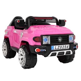 EU estoque 12V crianças andar no carro dual-drive veículo off-road com 2,4 g controle remoto rosa presente de natal