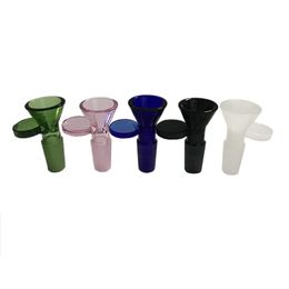 Funnel 14mm Glass Bowls For Bongs Male Joint 6 Colors Glass Bowl Smoking Pipe For Glass Bongs Oil Rigs Water Pipes