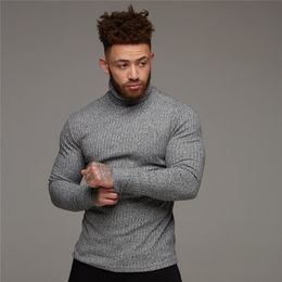 New Fashion Winter Turtleneck Men Muscle Mens Sweaters Slim Fit Pullover Man Classic Elasticity Knitwear Pull Homme 201123
