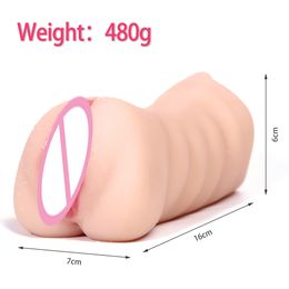 Male Masturbator Simulates Vaginal Oral Sex Toys for Man Realistic Mouth Erotic Adult Product Silicone Aircraft Cups 201216