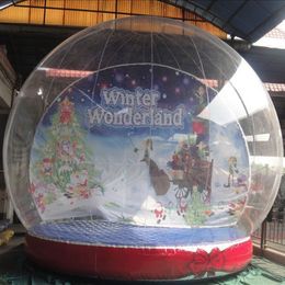 Snow Ball Santa Inflatable Show Globe Christmas 3m High Cheap Snowball Transparent Free Pump Free Shipping