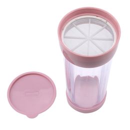 Plastic Icing Sugar Dispenser with Lid,Chocolate,Coffee,Cocoa Powder Sugar Shaker With Stainless Steel Mesh Sifters Y200612