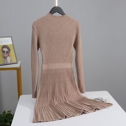 GIGOGOU Chic Women Long Knit Maxi Sweater Dress Autumn Winter Knitted A Line Dress Ribbed Thick Christmas Pullover Party Dresses 201204