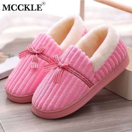 Women Slippers Winter Shoes Home Warm Plush Bowtie Slip On Fur Flats House Ladies Casual Non Slip Casual Slippers Fluffy Woman Y201026