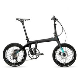 Folding Bicycle 20'' Inch 18 16 Speed Bike City Cycles With Disc Brake Men Women Children Carbon Fiber Mountain Bikes Bicycles