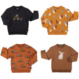 2020 New Autumn Kids Sweaters For Boys Girls Cute Car Rabbit Print Sweatshirts Baby Child Cotton Outwear Clothes Tops CarlijnQ LJ201012