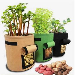 Planters & Pots Plant Grow Bags Home Garden Potato Pot Greenhouse Vegetable Growing Moisturising Jardin Vertical Bag Tools