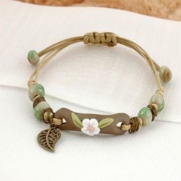 Charm Bracelets CHENFAN Sells Simple Fashion Handwoven Ceramic Small Jewelry Bracelet For Women's Handmade Chinese Style1