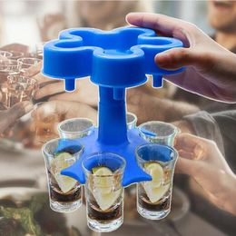 5 Shot Glass Dispenser Holder Filling Liquids Shots Dispenser Portable Party Started Drinking Games Wine Glasses Dispenser DDA838