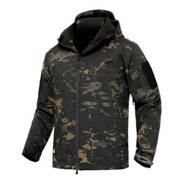 TAD Winter Thermal Fleece Army Camouflage Waterproof Jackets Men Tactical Military Warm Windproof Jackets Multicolor 5XL Coat 201218