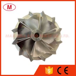 GT15-25 45.80/63.50mm 6+6 blades Turbocharger Turbo Billet compressor wheel/Aluminum 2618/Milling wheel for Cartridge/CHRA/Core