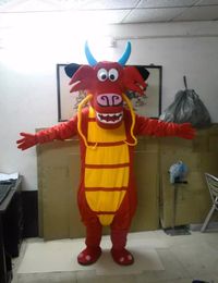 dragon year zodiac dragon walking mascot costume Mushu walking doll costume red dragon doll performance props