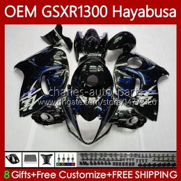 OEM Body For SUZUKI Hayabusa GSXR-1300 GSXR1300 08 09 10 11 12 13 77No.64 GSXR 1300 CC Blue flames 1300CC 2014 2015 2016 2017 2018 2019 GSX R1300 08-19 Injection Fairing