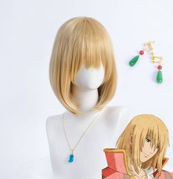 Howl's Moving Castle Howl Cosplay Costume Wig Earrings Necklace for Halloween Party