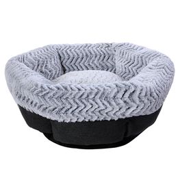Deep Wall Round Dog Bed with Soft Fleece Cozy Cat Beds Pet House Sleeping Bag Self-Warming Kennel Basket for Small Medium Dogs 201130
