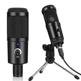 Professional Condenser Microphone USB Port PC Microphone Vocals Recording Studio Microphone for YouTube Video Chatting Game Live