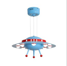 Free shipping new Creative space flying saucer satellite chandelier children's room chandelier boy bedroom room light