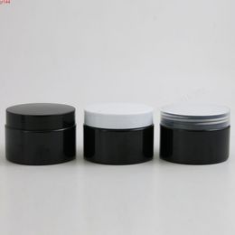 20 x 120g Travel All Black Cosmetic Jar Pot Makeup Face Cream Container Bottle 4oz Packaging with Plastic lidsgood qualtity
