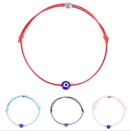 Turkish Lucky Evil Eye Beaded Strands Bracelets For Women 6 Colors Handmade Braided Rope Lucky Jewelry Red Bracelet Female