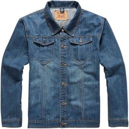Jeans Jacket Men Autumn Spring Classic Plus Size 7XL 6XL 5XL 4XL 8XL Oversize Coat Stand Collar Casual Fashion Mens Denim Jacket 201130