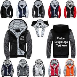 Dropshipping USA Plus EU America Size design Men's Women's Printing Pattern Thicken Fleece Zipper Hoodies Sweatshirt Coat Jacket 201027