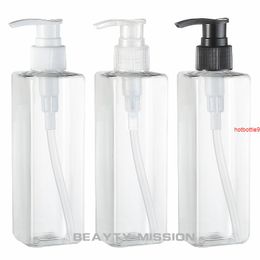 BEAUTY MISSION 250ml 24pcs/lot wholesale Square lotion screw pump bottle, 250cc shower gel packaging container PET bottlegood qualtity